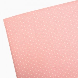 20수 미니 도트 프린트  면원단 퀼트원단 - 핑크화이트 JK3130 (1/2Yd)