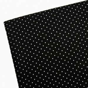 20수 미니 도트 프린트  면원단 퀼트원단 - 블랙화이트 JK3142 (1/2Yd)