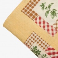 유와 허브 보태니컬 체크 셔팅 프린트원단 퀼트원단 - 옐로우 (1/4yd) 824900-B (개)