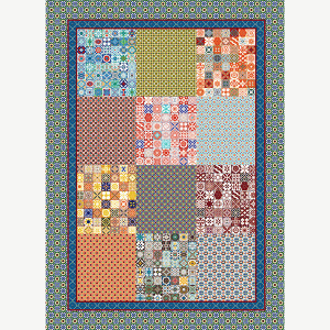 DTP 모로칸 스타일 커트지 특대폭 이불 커튼 러그 156cm x 215cm (개)